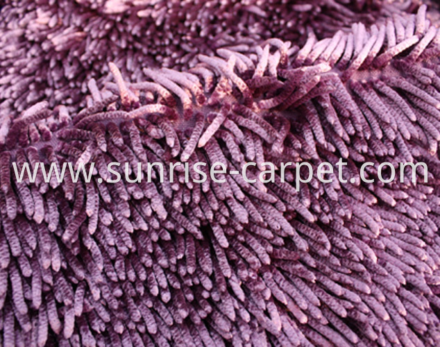Chenille Rugs with Shining Polyester purple